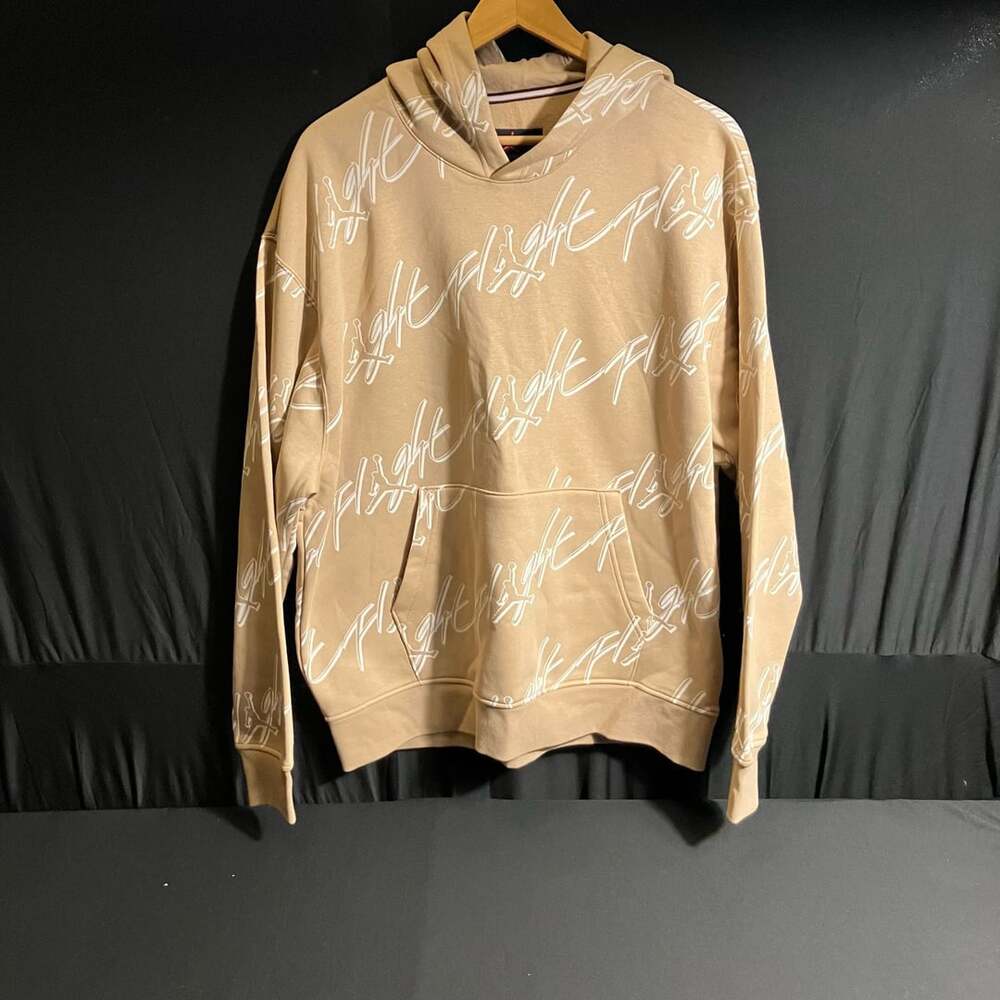 Jordan AOP Flight Fleece Hoodie Hemp / White